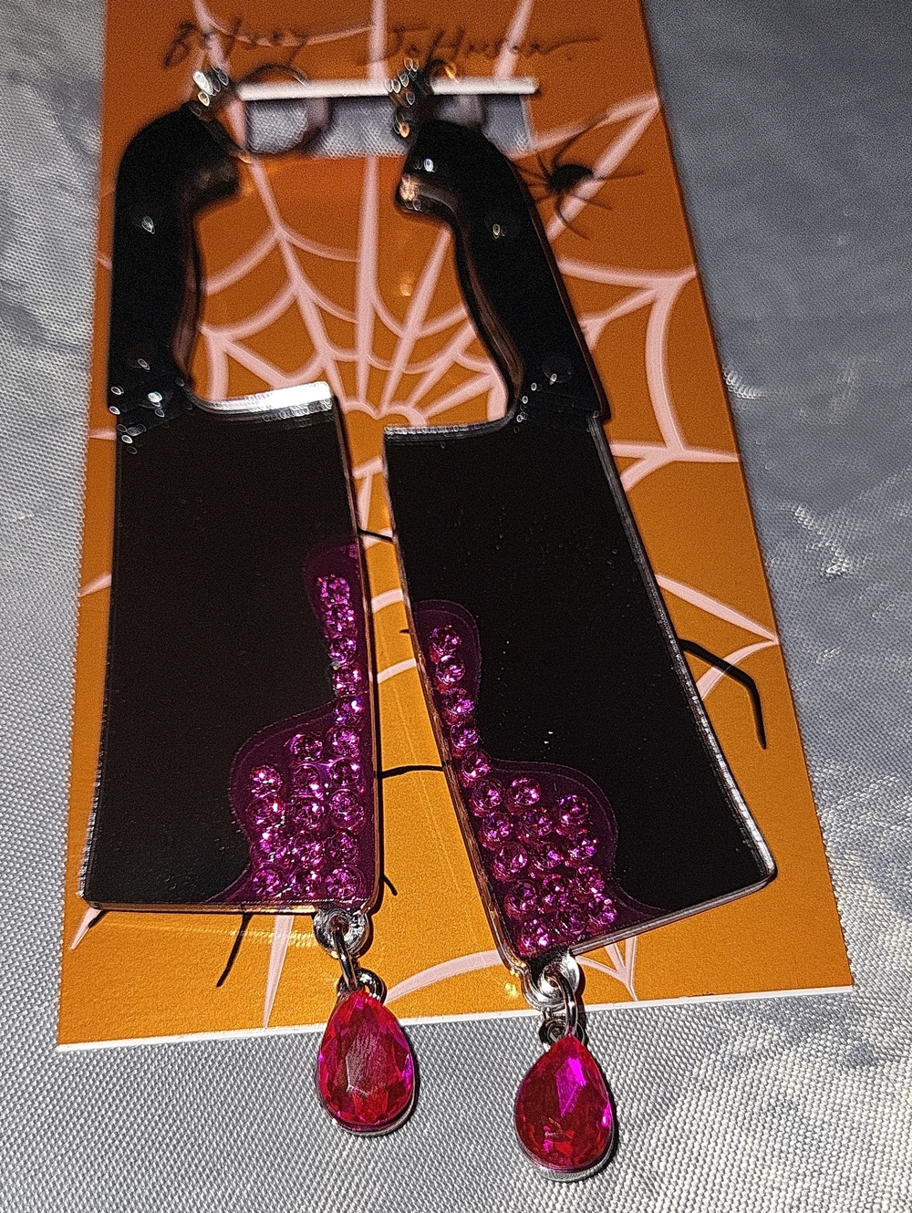 Betsey Johnson Bloody Cleaver Earrings Halloween ... Ta